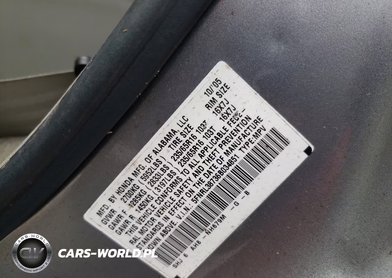 2006 Honda Odyssey Exl VIN:5FNRL38736B034851 - 10