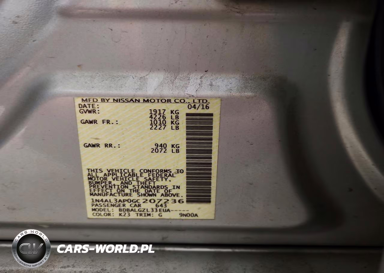 2016 Nissan Altima 2.5 S VIN:1N4AL3AP0GC207236 - 12