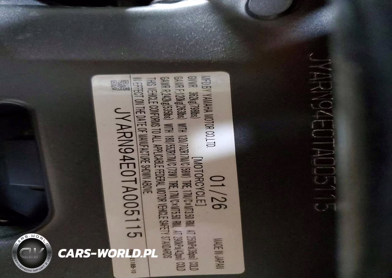 2026 Yamaha Mt09 VIN:JYARN94E0TA005115 - 9