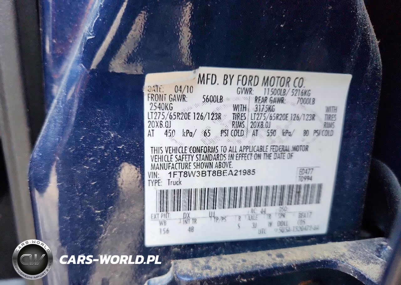 2011 Ford F350 Super Duty VIN:1FT8W3BT8BEA21985 - 13