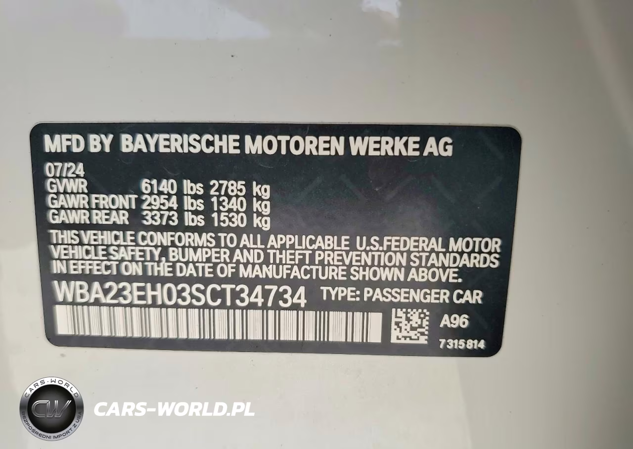 2025 BMW 740 I VIN:WBA23EH03SCT34734 - 13