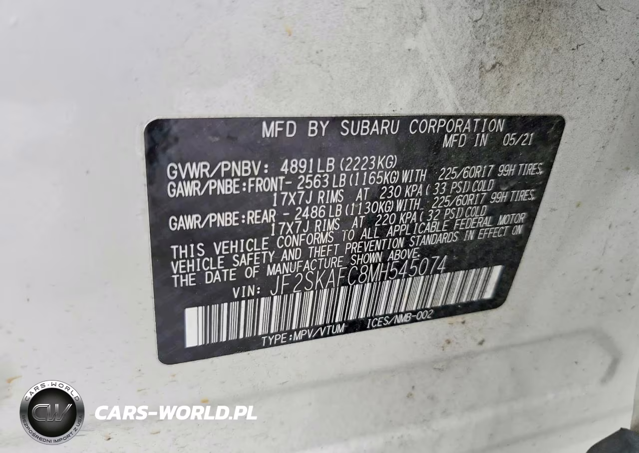 2021 Subaru Forester Premium VIN:JF2SKAFC8MH545074 - 13