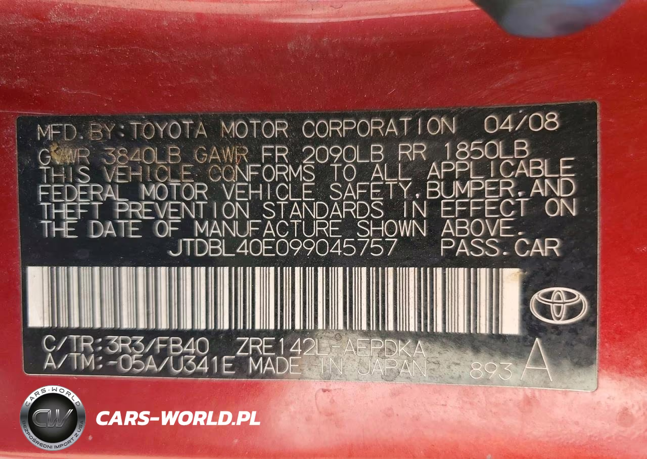 2009 Toyota Corolla Le VIN:JTDBL40E099045757 - 13