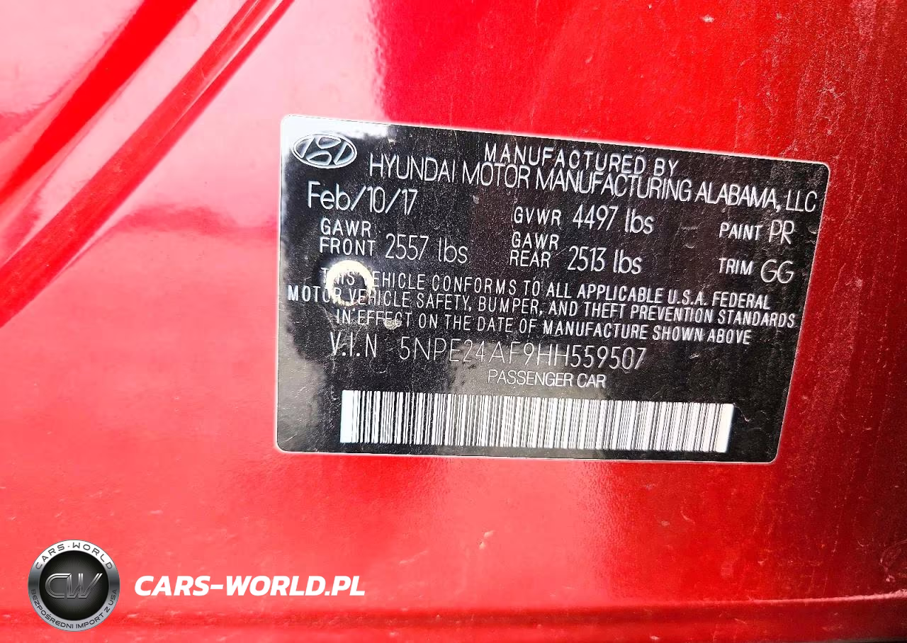 2017 Hyundai Sonata Se VIN:5NPE24AF9HH559507 - 12