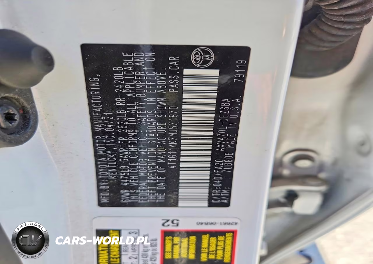 2021 Toyota Camry Se VIN:4T1G11AK7MU571870 - 12