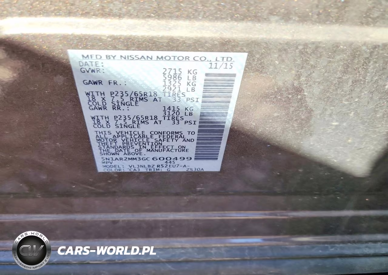2016 Nissan Pathfinder S VIN:5N1AR2MM3GC600499 - 12