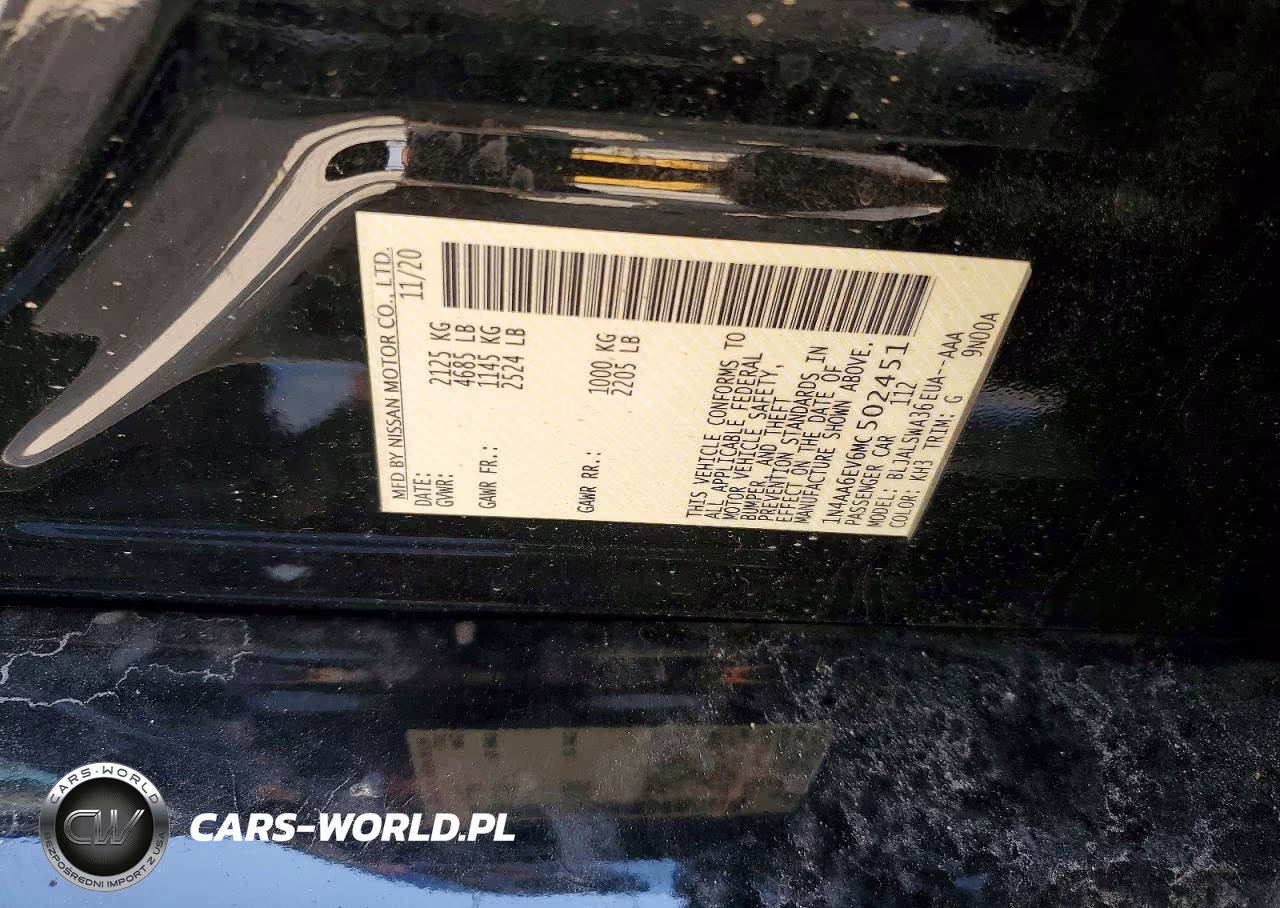 2021 Nissan Maxima Sr VIN:1N4AA6EV6MC502451 - 12