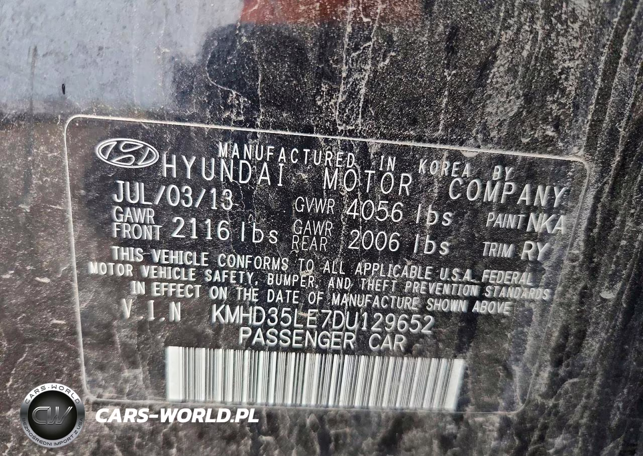 2013 Hyundai Elantra Gt Base VIN:KMHD35LE7DU129652 - 12