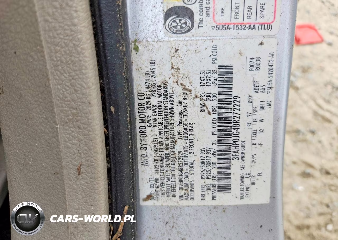 2011 Ford Fusion Sel VIN:3FAHP0JG4BR272229 - 12