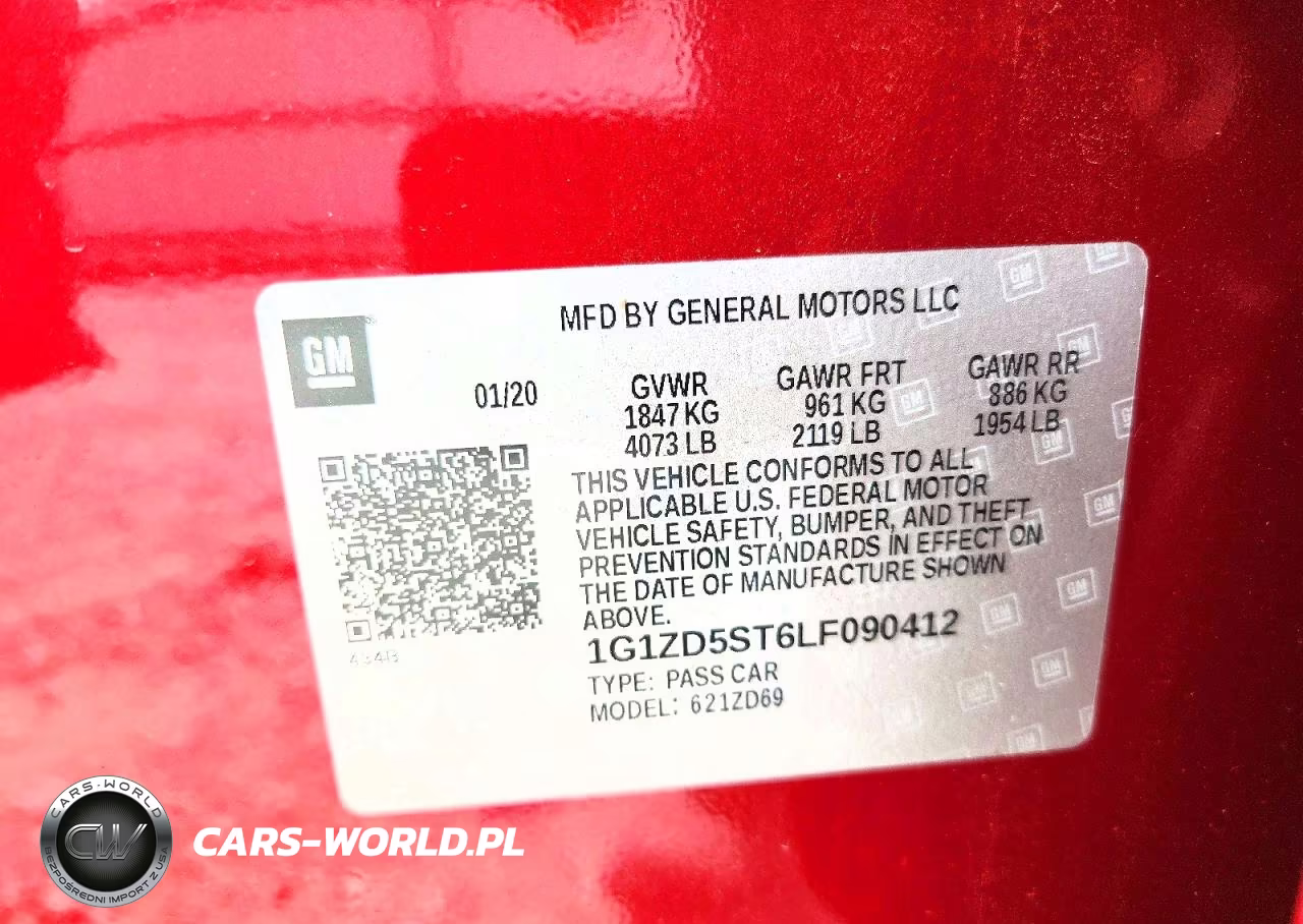 2020 Chevrolet Malibu Lt VIN:1G1ZD5ST6LF090412 - 12