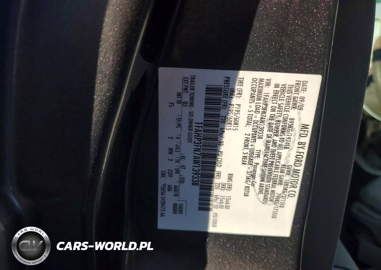 2010 Ford Focus Se VIN:1FAHP3FN7AW139338 - 12