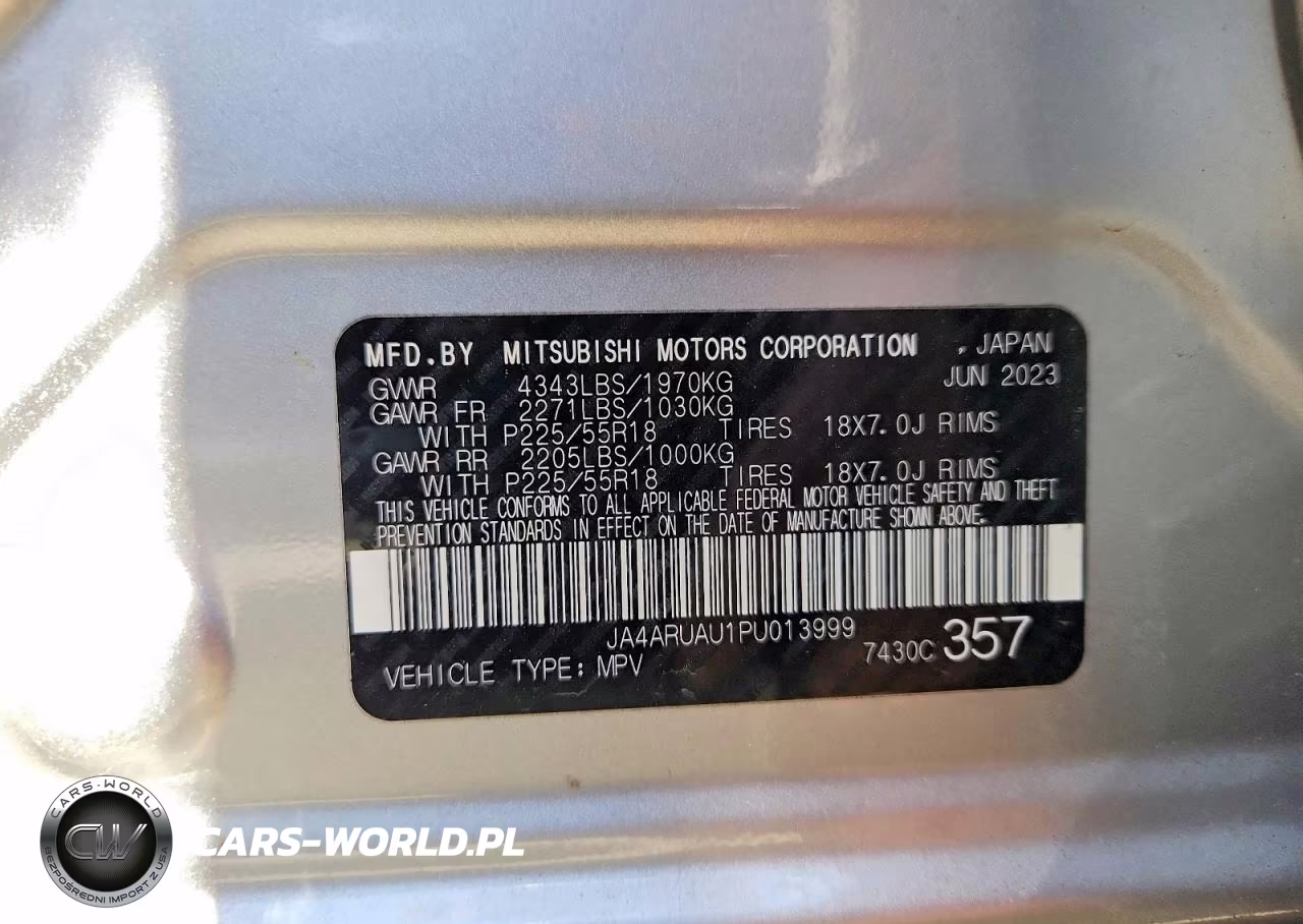 2023 Mitsubishi Outlander Sport S VIN:JA4ARUAU1PU013999 - 13