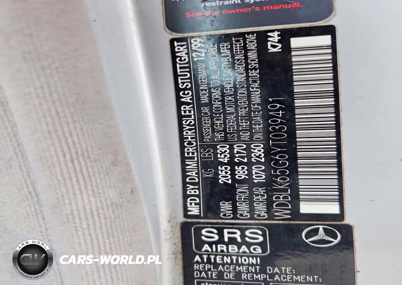2000 Mercedes-Benz Clk 320 VIN:WDBLK65G6YT039491 - 12