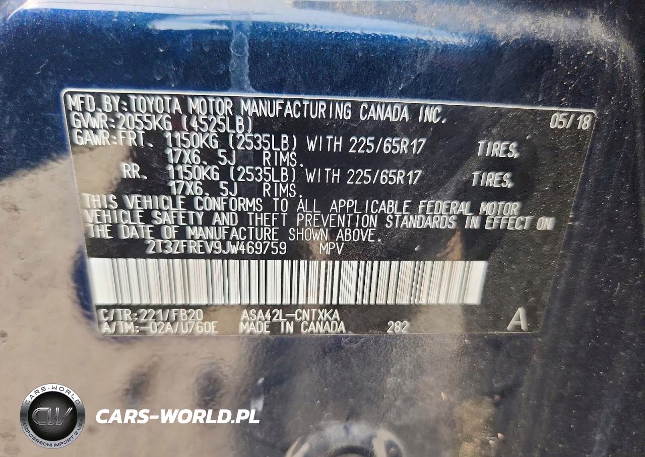 2018 Toyota Rav4 Le VIN:2T3ZFREV9JW469759 - 13