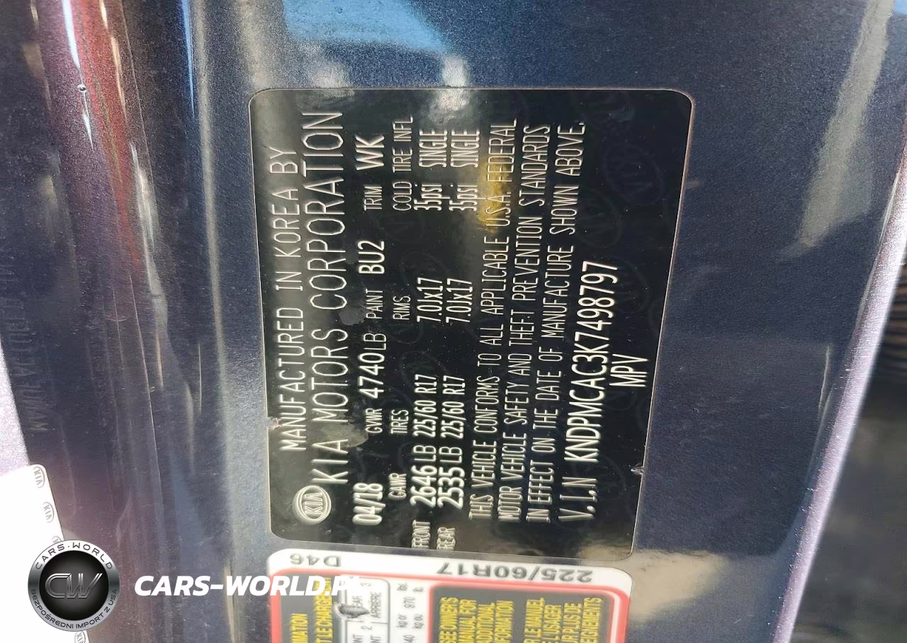 2019 Kia Sportage Lx VIN:KNDPMCAC3K7498797 - 13