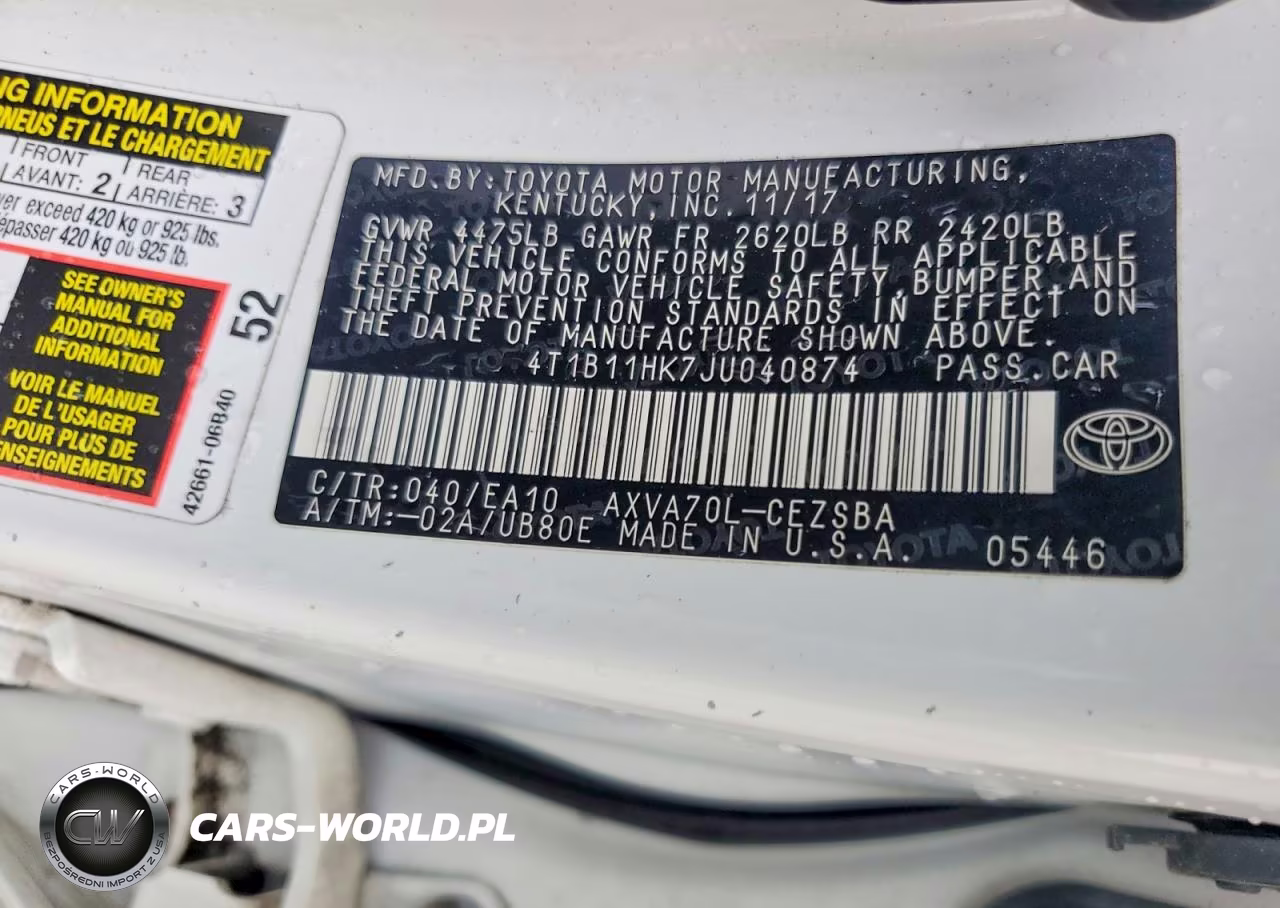 2018 Toyota Camry Se VIN:4T1B11HK7JU040874 - 13