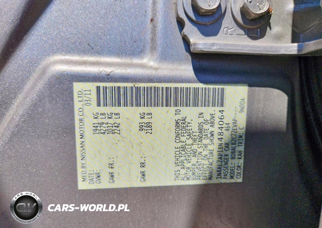 2011 Nissan Altima 2.5 VIN:1N4AL2AP1BN484064 - 12