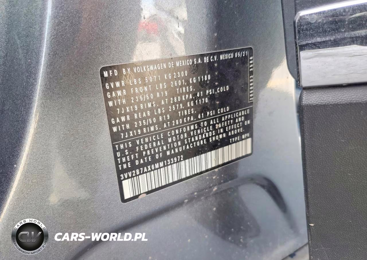 2021 Volkswagen Tiguan Se VIN:3VV2B7AX6MM133972 - 14