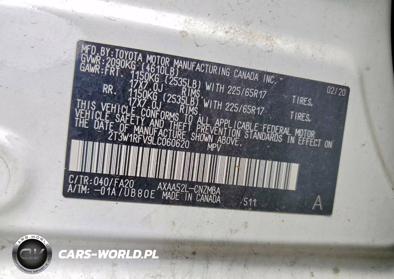 2020 Toyota Rav4 Xle VIN:2T3W1RFV9LC060620 - 12