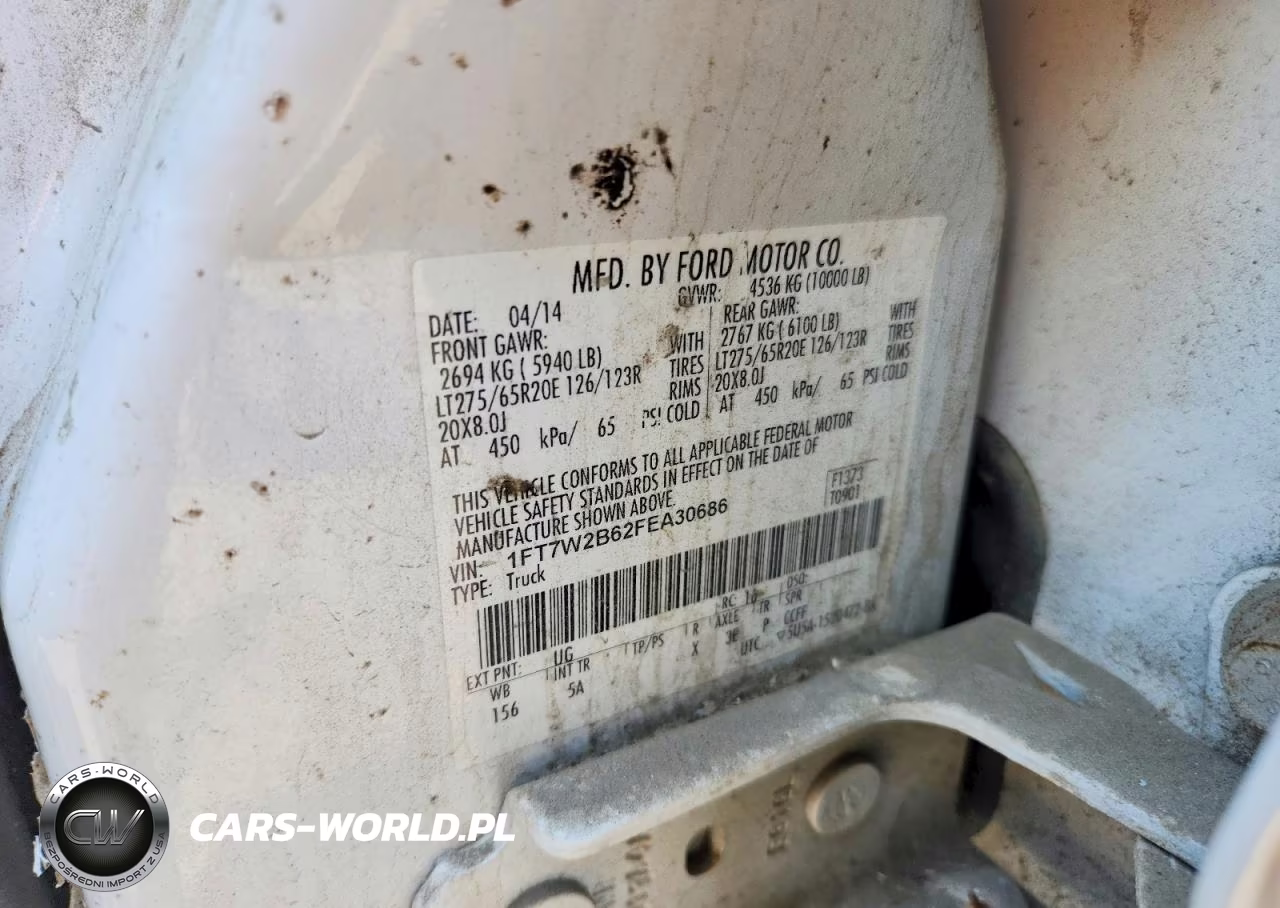 2015 Ford F250 Super Duty VIN:1FT7W2B62FEA30686 - 12