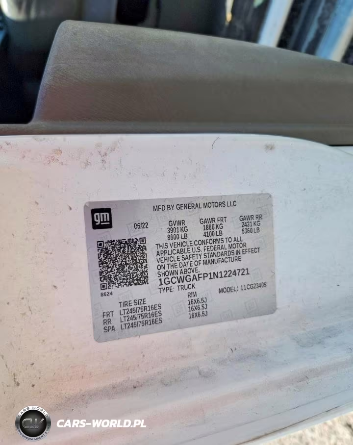 2022 Chevrolet Express G2500 VIN:1GCWGAFP1N1224721 - 13