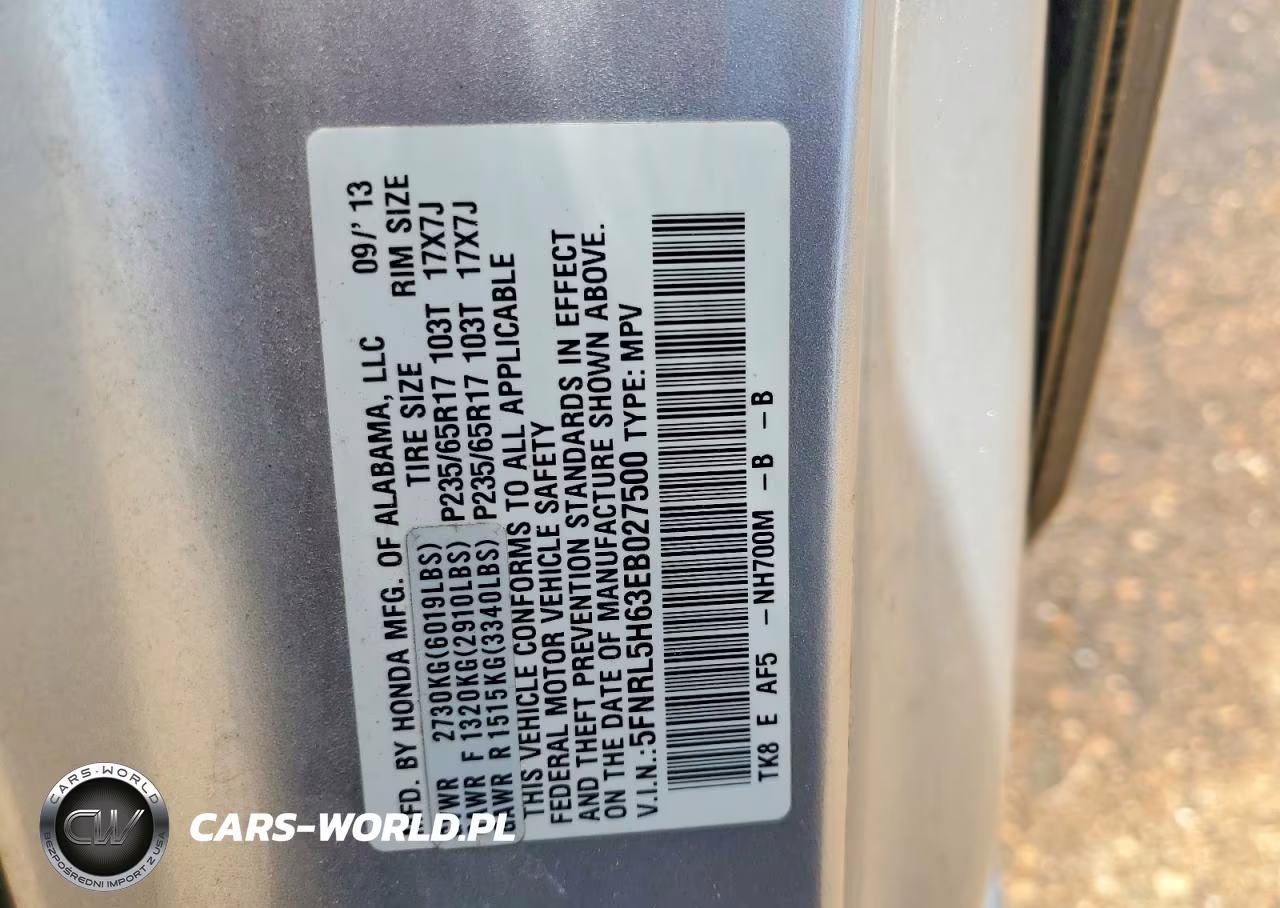 2014 Honda Odyssey Exl VIN:5FNRL5H63EB027500 - 13