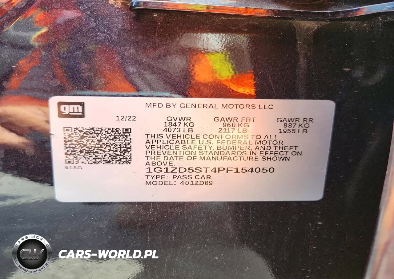 2023 Chevrolet Malibu Fwd 1Lt VIN:1G1ZD5ST4PF154050 - 12