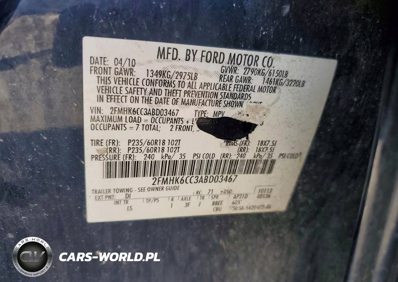2010 Ford Flex Sel VIN:2FMHK6CC3ABD03467 - 12