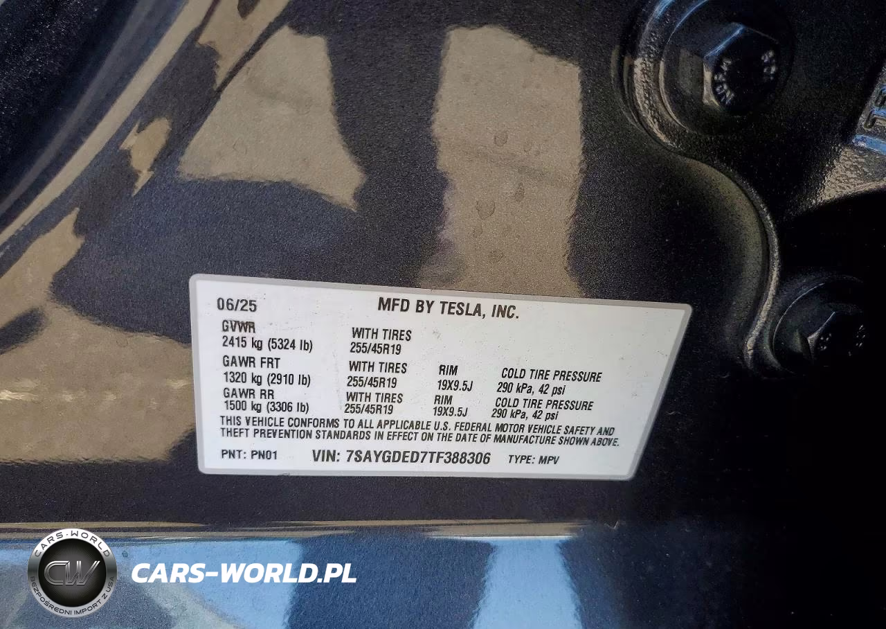 2026 Tesla Model Y VIN:7SAYGDED7TF388306 - 13