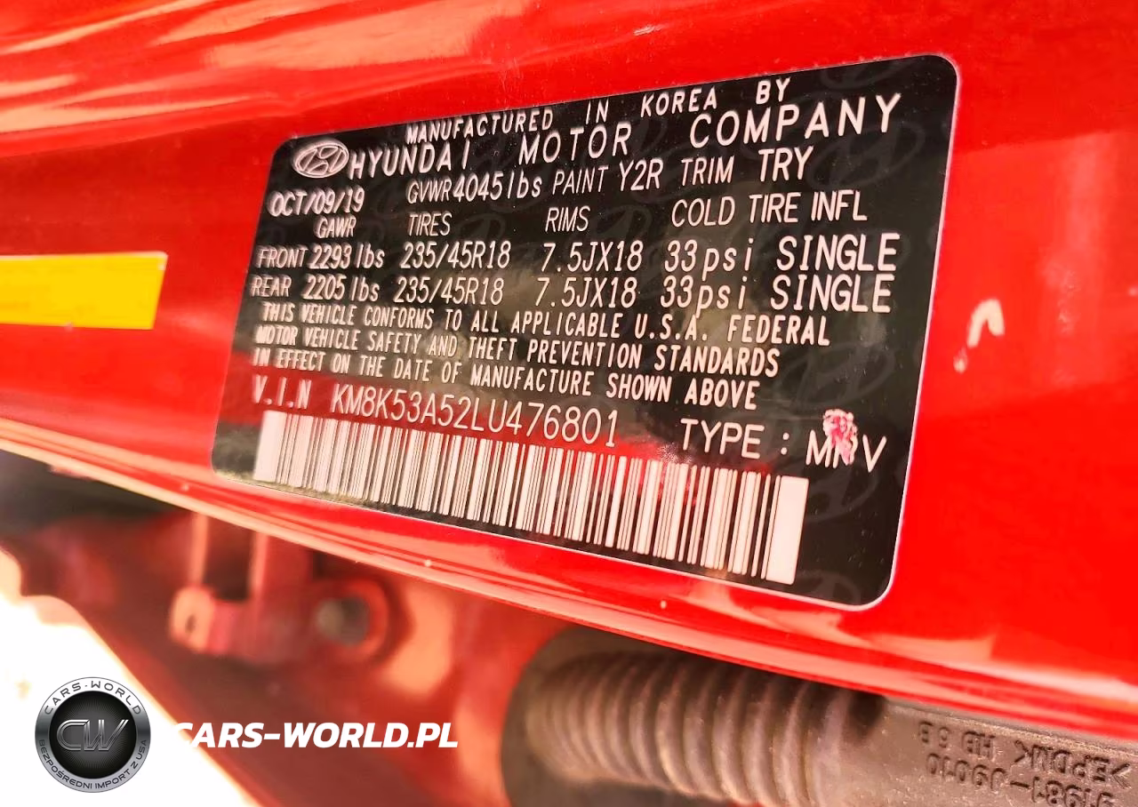 2020 Hyundai Kona Ultimate VIN:KM8K53A52LU476801 - 13