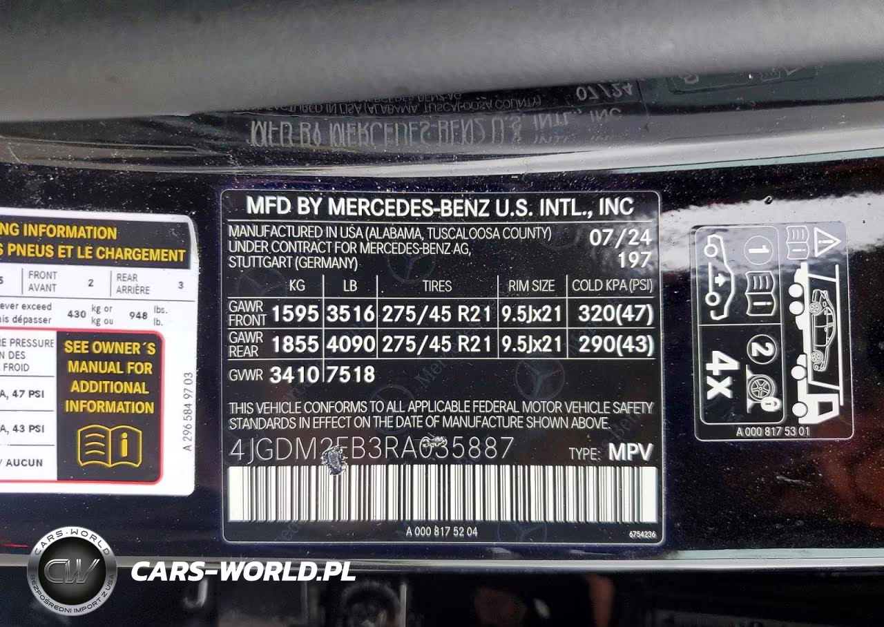 2024 Mercedes-Benz Eqs Suv 450 4Matic VIN:4JGDM2EB3RA035887 - 12