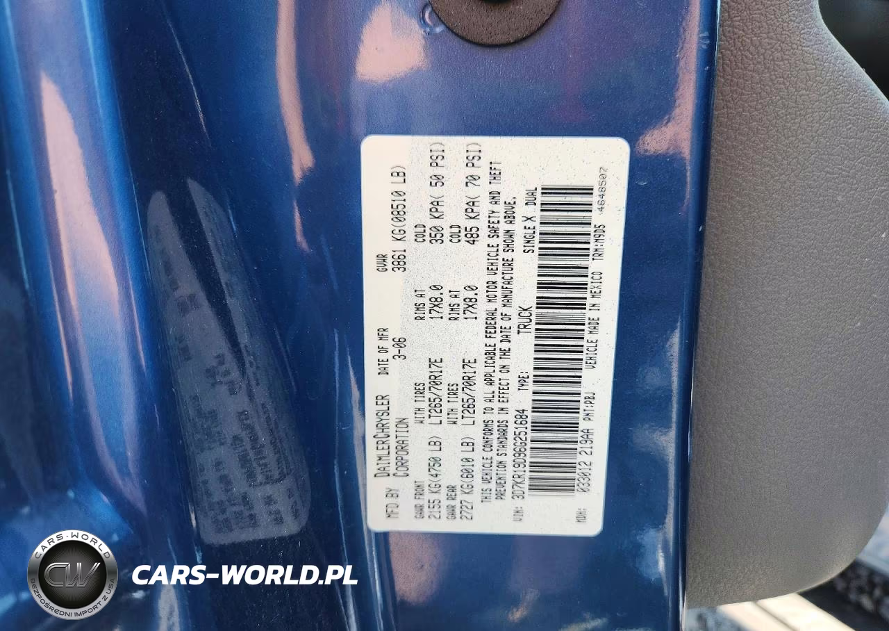 2006 Dodge Ram 1500 VIN:3D7KR19D96G251684 - 12