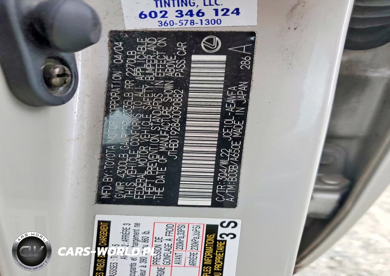 2004 Lexus Is 300 VIN:JTHBD192840090882 - 12