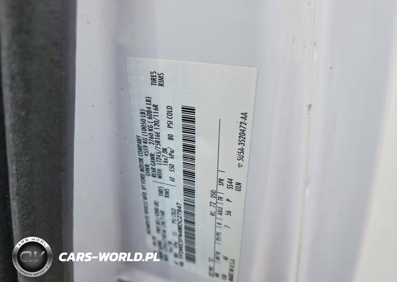 2021 Ford E350 Box Truck VIN:1FDWE3FN4MDC27847 - 12