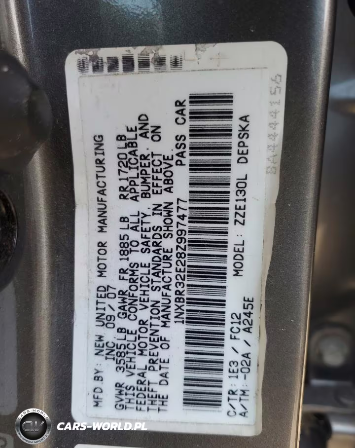 2008 Toyota Corolla Ce VIN:1NXBR32E28Z997477 - 12
