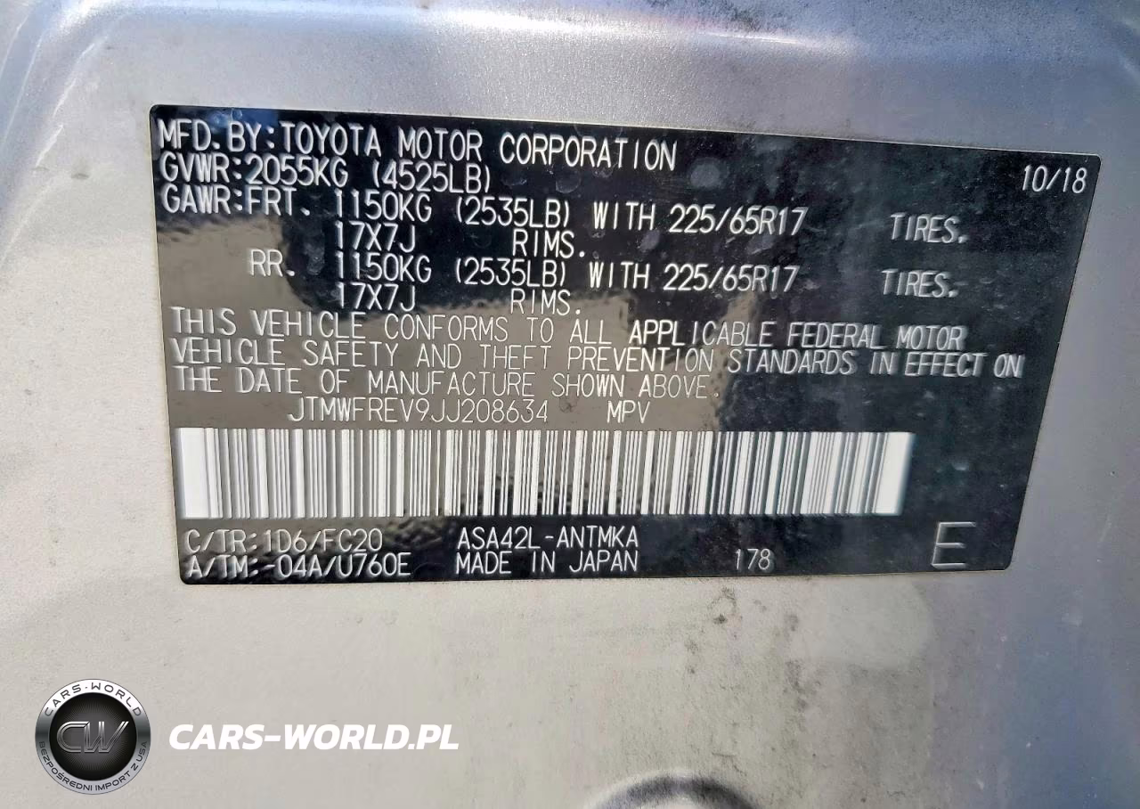 2018 Toyota Rav4 Xle VIN:JTMWFREV9JJ208634 - 13