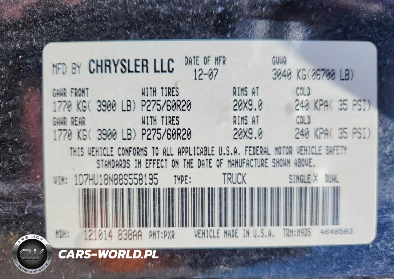 2008 Dodge Ram 1500 St VIN:1D7HU18N88S558195 - 12