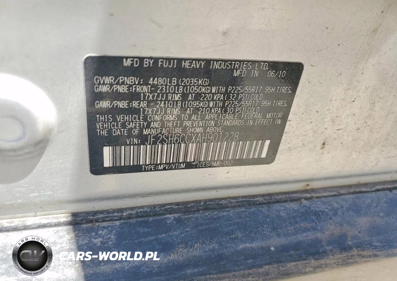 2010 Subaru Forester 2.5X Premium VIN:JF2SH6CCXAH901228 - 14