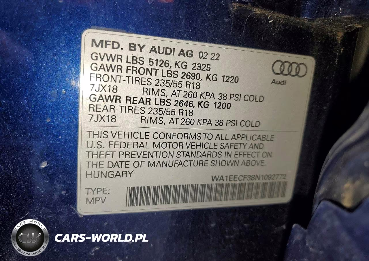 2022 Audi Q3 Premium Plus S Line 45 VIN:WA1EECF38N1092772 - 12