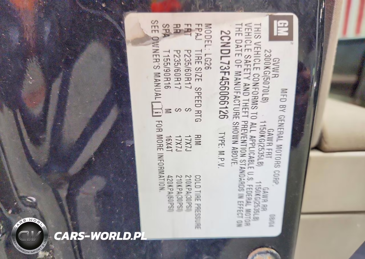 2005 Chevrolet Equinox Lt VIN:2CNDL73F456066126 - 13