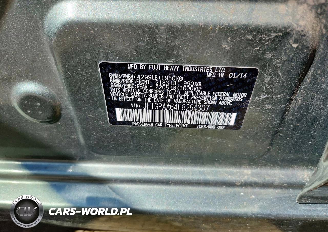 2014 Subaru Impreza VIN:JF1GPAA64E8264307 - 12