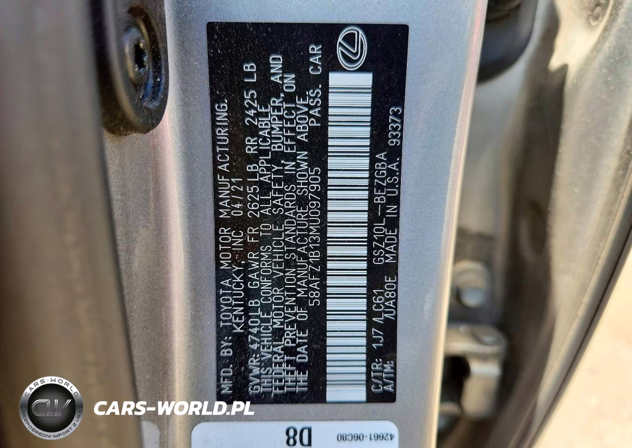 2021 Lexus Es 350 Ultra Luxury VIN:58AFZ1B13MU097905 - 12