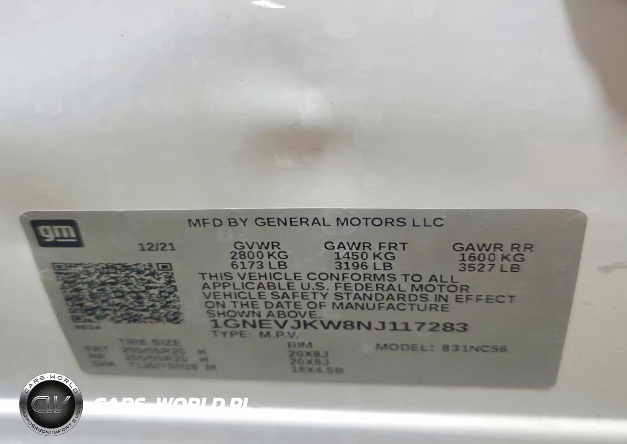 2022 Chevrolet Traverse Rs VIN:1GNEVJKW8NJ117283 - 13