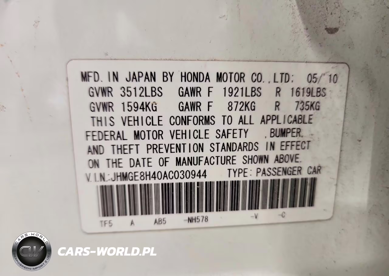 2010 Honda Fit Sport VIN:JHMGE8H40AC030944 - 12