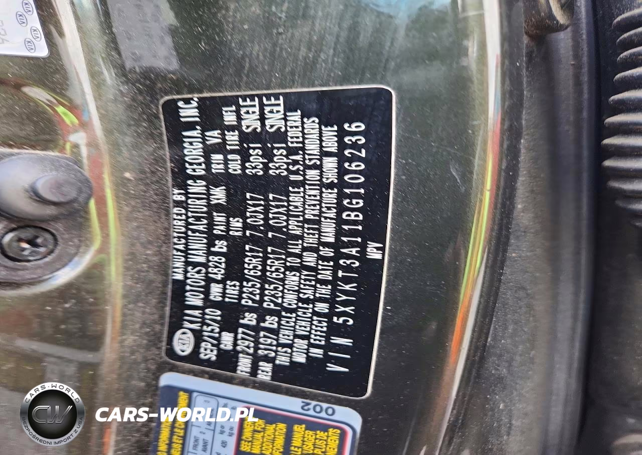 2011 Kia Sorento Lx VIN:5XYKT3A11BG106236 - 14