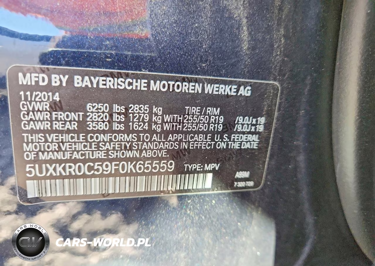 2015 BMW X5 xDrive35I VIN:5UXKR0C59F0K65559 - 13