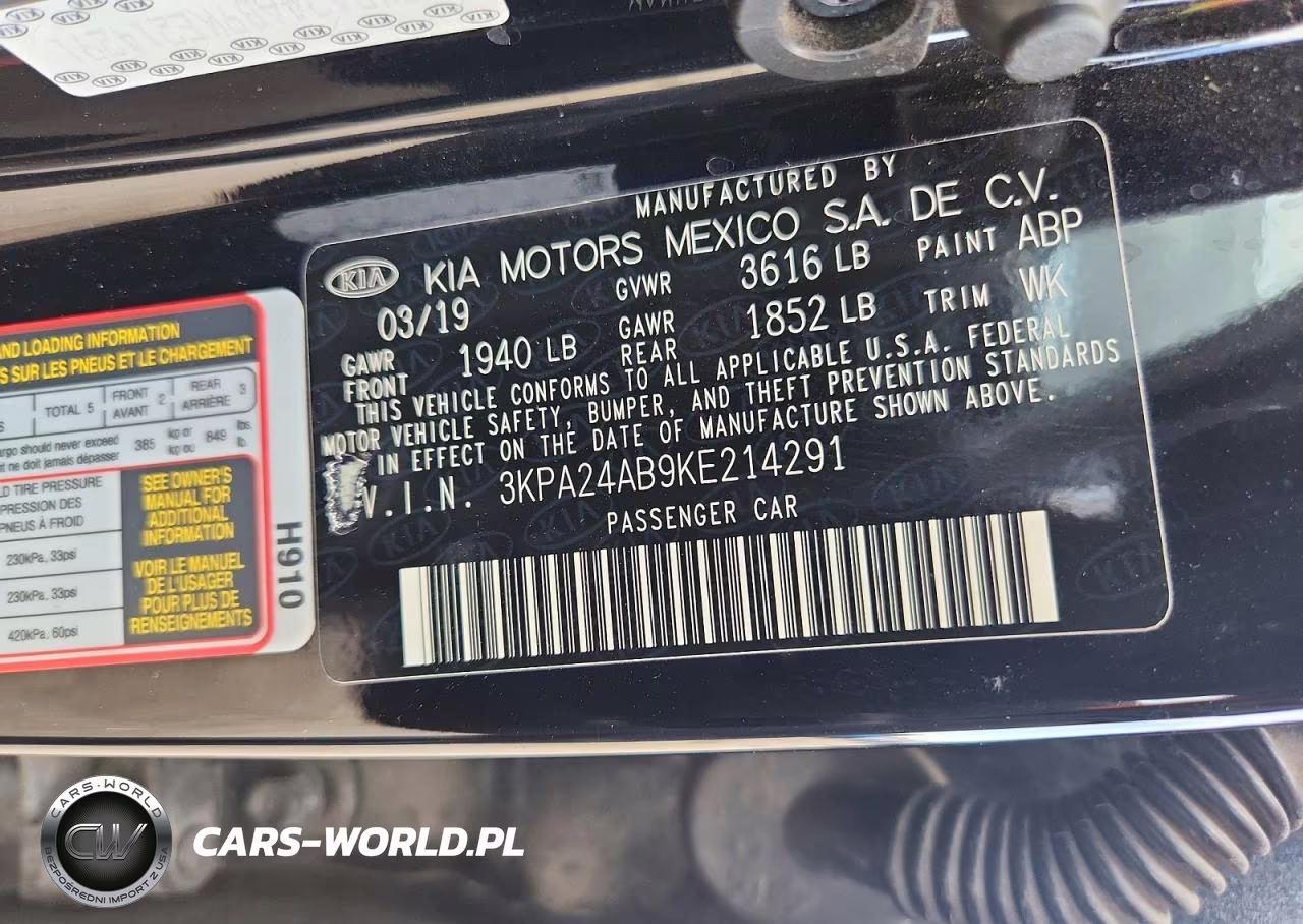 2019 Kia Rio S VIN:3KPA24AB9KE214291 - 12