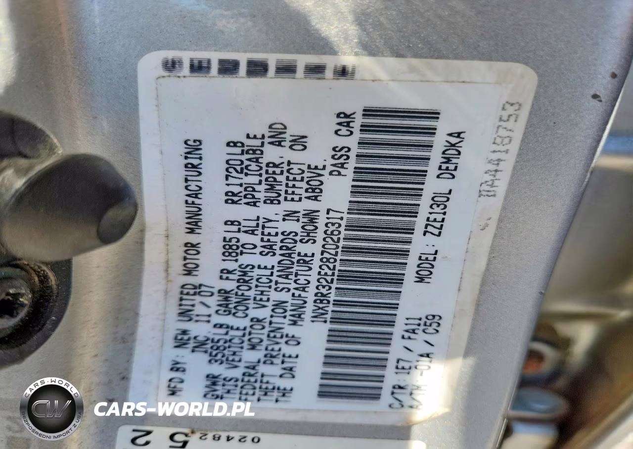 2008 Toyota Corolla Ce VIN:1NXBR32E28Z026317 - 12