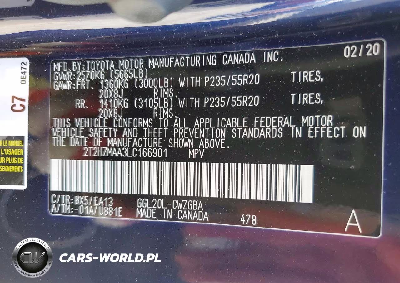 2020 Lexus Rx 350 VIN:2T2HZMAA3LC166901 - 14