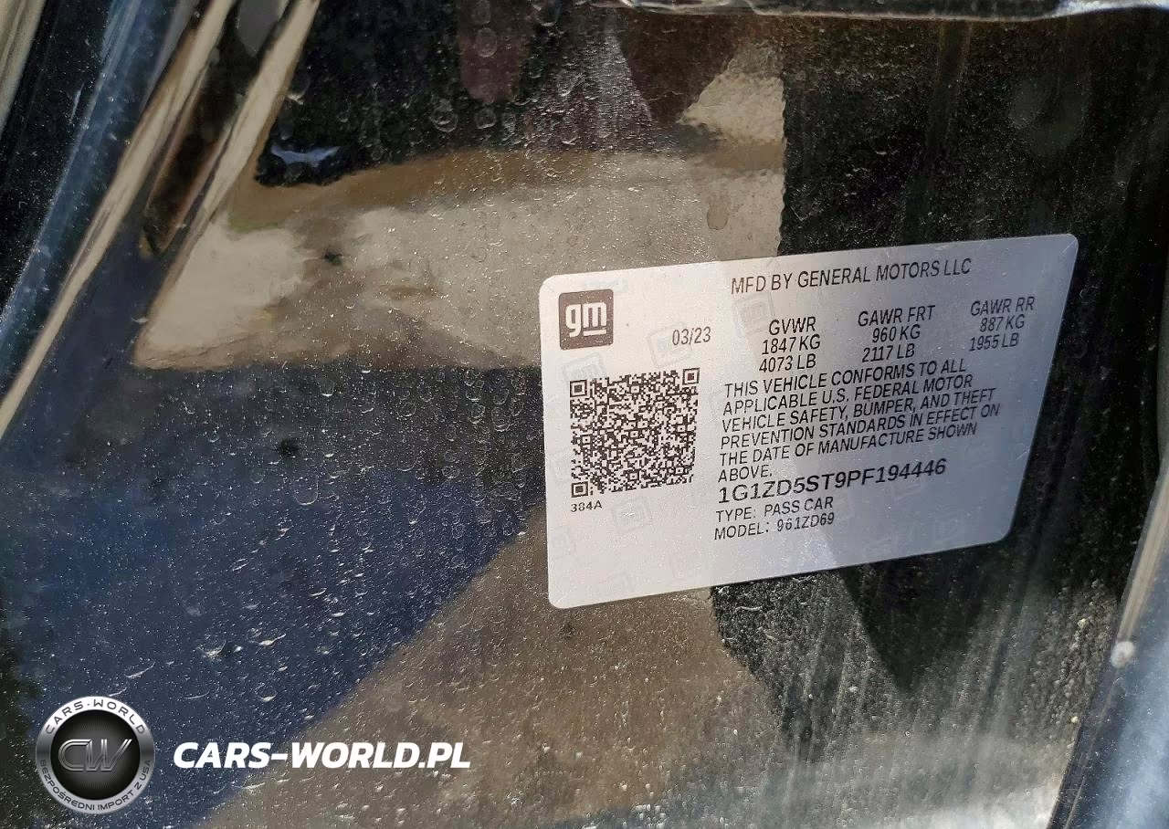 2023 Chevrolet Malibu Lt VIN:1G1ZD5ST9PF194446 - 12
